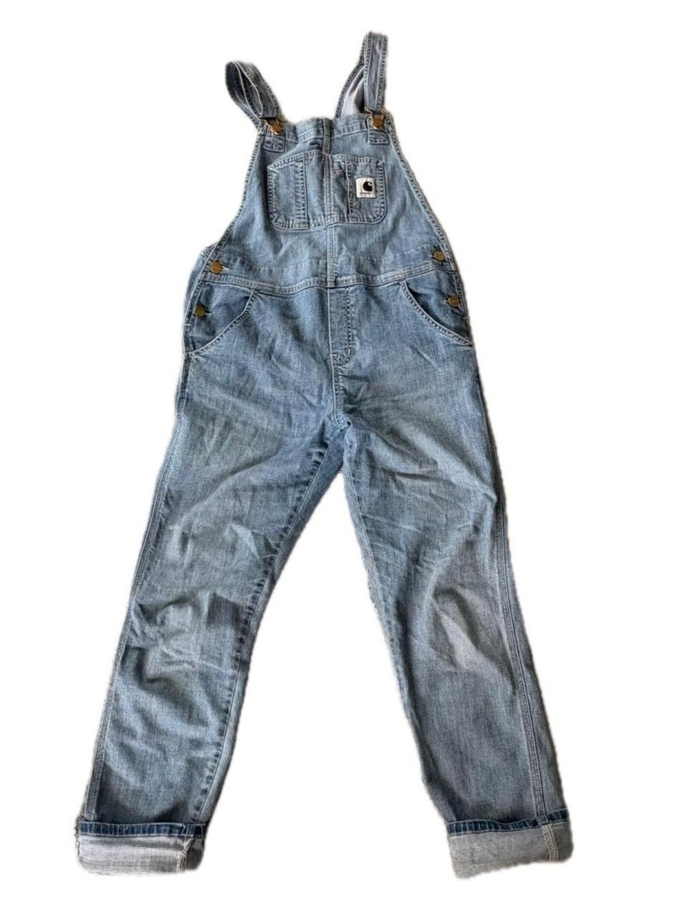 Carhartt Light Blue Denim Men's Relaxed Overalls